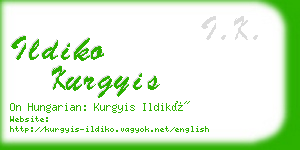 ildiko kurgyis business card